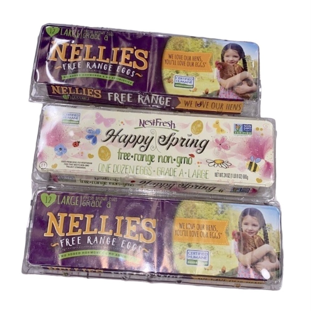 Set of 3 egg cartons